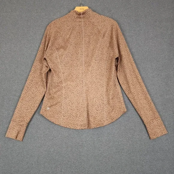 Athleta Salutation Jacket Leopard Print Zip Up Athletic‎ Top Women's Size L - Picture 6 of 11